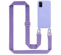 Cadorabo Cadena de teléfono móvil Compatible con Samsung Galaxy A52 4G / 5G en Liquid Negro - Funda Protectora de Silicona con Correa de cordón Ajustable en Longitud