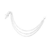 Cadena cruzada de longitud ajustable, portátil, duradera, aleación de acero inoxidable, accesorio para los amantes de la moda