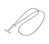Cadena cruzada multiusos de 120 cm para teléfono con clip de resorte seguro y rotaciones suaves para una fácil fijación, pestaña de cordón de metal para teléfono