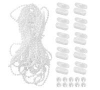 Cadena de 10 m para persianas enrollables con 10 conectores de cadena y 10 elementos de fijación, cadena continua para persianas verticales, reparación y cambio