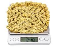 Cadena de 11 velocidades for bicicleta de carretera, 11 s, 22 s, 33 s, ligera, 116 eslabones, eslabón maestro, corriente faltante(11s Gold SL 248g)