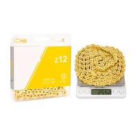 Cadena de 12 velocidades for bicicleta montaña y carretera, corriente V, eslabón perdido, bloqueo potencia, 126 eslabones for sistema K7(Gold-SLR)