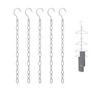 Cadena de 5 piezas para perchas, almacenamiento de perchas, múltiples perchas para ahorrar espacio, perchas para ahorrar espacio, espacio para perchas en el armario