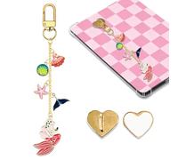 Cadena de abalorios de sirena para amantes de los libros, para mujeres y hombres, llavero con dije de sirena, accesorios de lectura electrónica, regalo para amantes de los libros, dijes compatibles