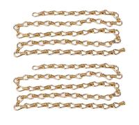 Cadena de Accesorios de Luz de Montaje, 2 Piezas de un Metro Resistente a la Corrosi¨®n Eslab¨®n de Cadena Soldado para Colgar Maceta Jaula de P¨¢jaros(Imitaci¨®n de oro)