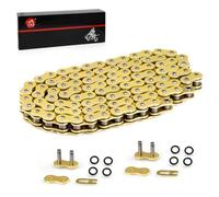 Cadena de accionamiento de junta tórica resistente (dorado) compatible con Yamaha Warrior 350 Raptor 350 700 700R YFZ450 YFZ450R XT250 XT550 YZ100 Outlaw 450 525 QuadRacer LT500R KLT200 KLT250 KE250 0