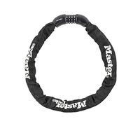 Cadena de acero endurecido de 3 pies de largo x 8 mm de diámetro con cerradura de combinación reajustable integrada