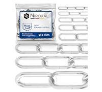 Cadena de acero inoxidable A4 de eslabón corto DIN 763 / DIN 5685 - 2mm x 3m - 2 unidad - para suspensiones pesadas