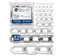 Cadena de acero inoxidable A4 de eslabón corto DIN 766 / DIN 5685 - 13 mm x 1m - 1 unidad - para suspensiones pesadas