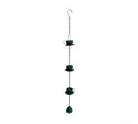 Cadena de agua de lluvia de taza de café de hierro vintage para decoración de jardín, director de agua de metal con función de sonido relajante para patio y patio, guía de escorrentía de techo de