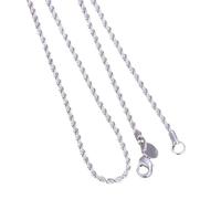 Cadena de aleación de cobre trenzada, unisex, sin colgante, 40-71 cm de longitud, 2/3/4 mm de grosor, 60cm, Cobre, No es una piedra preciosa