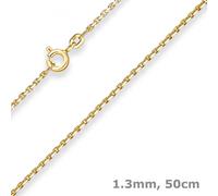 Cadena De Ancla Diamantada Collier Collar De 333 Oro Amarillo 50cm