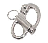 Cadena de anclaje de acero inoxidable 316 de grado marino para barco, grillete de ojo de liberación rápida, gancho giratorio resistente a broches y hardware (69 mm)