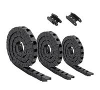 Cadena de Arrastre Cadena de Cable de plástico de 1 metro, cadena de arrastre portadora de cables de 1M con cadenas de conector final for maquina enrutadora CNC(10x15 mm)