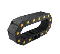 Cadena de arrastre de apertura y cierre tipo puent R55~R125 20x25 20x38 20x50 20x57 Cable de remolque de plástico cerrado/sin apertura 1 m de longitud Realce de punto amarillo(100mm,20X25 MM_ENCLOSED)