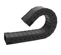 Cadena de arrastre de cable, completamente cerrada, serie de bajo ruido, portador de cables, línea de remolque de tanque de nailon desmontable para máquina CNC, máquina de (D35*75 Length 0.7m)