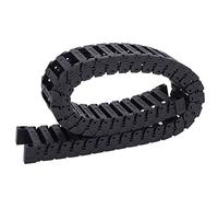 Cadena de arrastre de cable desmontable, silenciosa y duradera S18 x 37 hecha de nailon 66 para protección de cables de brazo de máquina herramienta CNC (0,7 m)