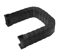 Cadena de arrastre de cables de nailon, totalmente cerrada, serie de bajo ruido, tanque de montaje extraíble, cable de remolque para brazo de máquina herramienta CNC, accesorios (D25*25 Longitud 1m)