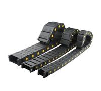 Cadena de Arrastre Marco de transmisión completamente cerrado de cadena de Cable de 1m con cadena de arrastre de conector final for piezas de maquina enrutadora CNC(25x57 mm)