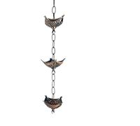 Cadena de atrapador de lluvia, boquilla decorativa rústica para canalones, cadenas de jardín conectables, atrapador de 3.3 pies para decoración de patio, fuente de agua al aire libre