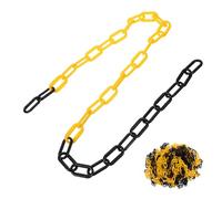 Cadena de barrera de plástico de 25 m para estacionamiento de control de multitudes, resistente a la intemperie, alta visibilidad, fácil instalación, solución de gestión del tráfico