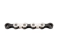 Cadena de bicicleta 11v. kmc x11 plata/negro 118m con cierre rápido