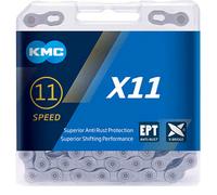 Cadena de bicicleta B de la serie KMC EPT, antioxidante, para bicicletas de montaña, carretera, piñón fijo y de una sola velocidad [11 velocidades], plateada