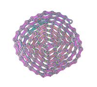 Cadena de bicicleta colorida de 10 velocidades, cadena arcoíris ultraligera para bicicleta de montaña y carretera con hebilla mágica, cadena de acero de manganeso de alta resistenc