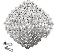 Cadena de bicicleta de 10 velocidades, Bicicleta Cadena de Velocidad, Variable Cadena de Bicicleta de Montaña,para bicicleta de montaña Bicicleta de carretera(Plata)