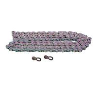 Cadena de Bicicleta de 11 Velocidades, Aleación de Acero Semi Hueca, Ligera para Accesorios de Bicicleta - Funcionamiento Suave, Alta Resistencia y Fácil Instalación para (Vistosa)