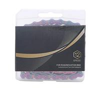 Cadena de Bicicleta de 12 velocidades, 126 eslabones, Cadena de Bicicleta de Acero al Carbono, Kit de reemplazo de Cadena de Bicicleta para Bicicleta de Carretera de montaña(Multicolor)