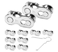 Cadena de bicicleta de 6/7/8 compartimentos para Shimano, 10 pares de cadenas de 6/7/8 compartimentos para Shimano Quick Link, cierre de cadena para mantenimiento y reemplazo en la vida cotidiana