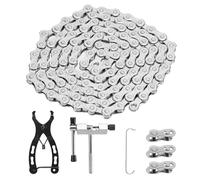 Cadena de bicicleta de 6/7/8 velocidades, eslabones de cadena de bicicleta con herramienta de extracción, cadenas de rodillos para karts, bicicletas, 116 eslabones, accesorios de bicicleta