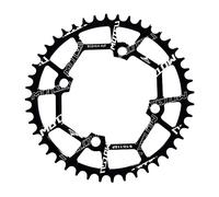 Cadena de Bicicleta Duradera Plato de Cadena Guía de Cadena Rueda Sprocket Redondo de Bicicleta Diseño Narrow Wide Que Evita Caídas Adecuada para, Negro 40T
