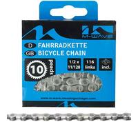 Cadena de bicicleta M-WAVE 10 velocidades 116 eslabones con candado de cadena...
