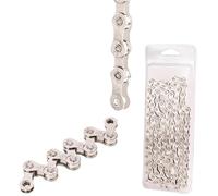 Cadena de bicicleta montaña una sola velocidad, plateada, 6, 7, 8, 9, 10, 11 y 12 velocidades, con eslabón faltante (24/27/30/33)(9-speed chain)