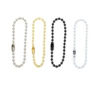 Cadena de bolas, 500 Uds. Cadenas De Cuentas Redondas 10cm 12cm Longitud Etiqueta Perro A Granel Con Conector for Accesorios Joyería Colgante DIY(Gold,12cm)