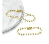 Cadena de bolas, 500 Uds., llavero con cuentas coloridas, etiqueta for muñecas, conector mano, accesorios joyería DIY a granel(Gold,Length 12cm)