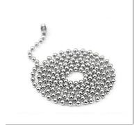 Cadena de bolas, Cadena de bolas acero inoxidable 2,4 mm con rodio dorado, 45-90 cm, for collar y llavero(Rhodium,90cm length)