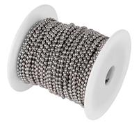 Cadena de bolas Cadenas de acero inoxidable con bolas de cuentas de 30 m for la fabricación de joyas Suministros for la fabricación de joyas(2.0mm ball)