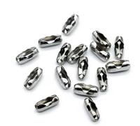 Cadena de bolas metálicas, Surtido de cadenas de cuentas de acero inoxidable con conectores, varios tamaños for joyería DIY.(Clasp 1.5mm 100pcs)