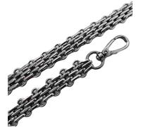 Cadena De Bolso Cadena de bolsa acero reemplazo metal Correa bolso hombro for, manija monedero - DIY Oro, Plata, Negro pistola, Bronce 16 mm(Gun Black,80cm)