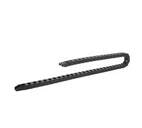 Cadena de cable de nailon negro con conector de extremo, cadena de arrastre para máquina CNC, 1 metro de largo