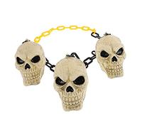 Cadena de Calavera con Colgante de Calavera, Soporte para Collar, decoración al Aire Libre, Joya de Halloween, Collar LED, Collar de Calavera de Halloween, decoración de Cadena, joyería de Cadena de