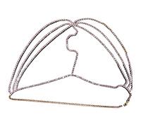 Cadena de cara con borla para la cabeza, cadena de diamantes de imitación, colgante en capas para Halloween, fiesta de cosplay, talla única, Diamante falso