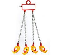 Cadena de carretillas Elevadoras, Elevador de Tambor de Cadena G80 Acero al manganeso 2200/4400 lbs Tambores de Metal con Eslinga de Cadena Doble(O)