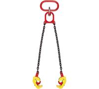 Cadena de carretillas Elevadoras, Elevador de Tambor de Cadena G80 Acero al manganeso 2200/4400 lbs Tambores de Metal con Eslinga de Cadena Doble(I)