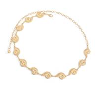 Cadena de cintura ajustable hecha a mano con estrellas de mar y concha para mujeres y niñas, accesorio elegante para vacaciones en la playa, accesorio de cadena ajustable para el vientre, talla única