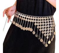 Cadena De Cintura Con Flecos Bohemia Ajustable Joyería De Danza Del Vientre De Cadera Retro De Los Años 2000 Para Mujeres Fiesta Vacaciones Y Estilo Casual Cadena De Cintura Con Flecos De Metal