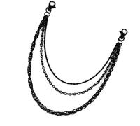 Cadena de cintura de aleación resistente, accesorio elegante de cadena punk rock para hombres, para actuaciones escénicas y eventos, llavero de hip hop, talla única, como se describe, como se describe